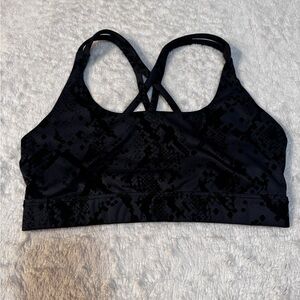 Joy Lab Black and Gray Strappy Sports Bra